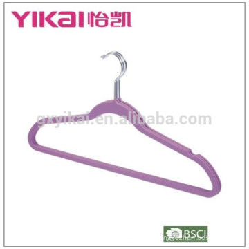 Set of 3pcs rubber lacquer ABS clothes hanger with notches and bar